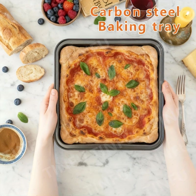Large Black Non-Stick Carbon Steel Baking Tray for Oven and Air Fryer - Image 1
