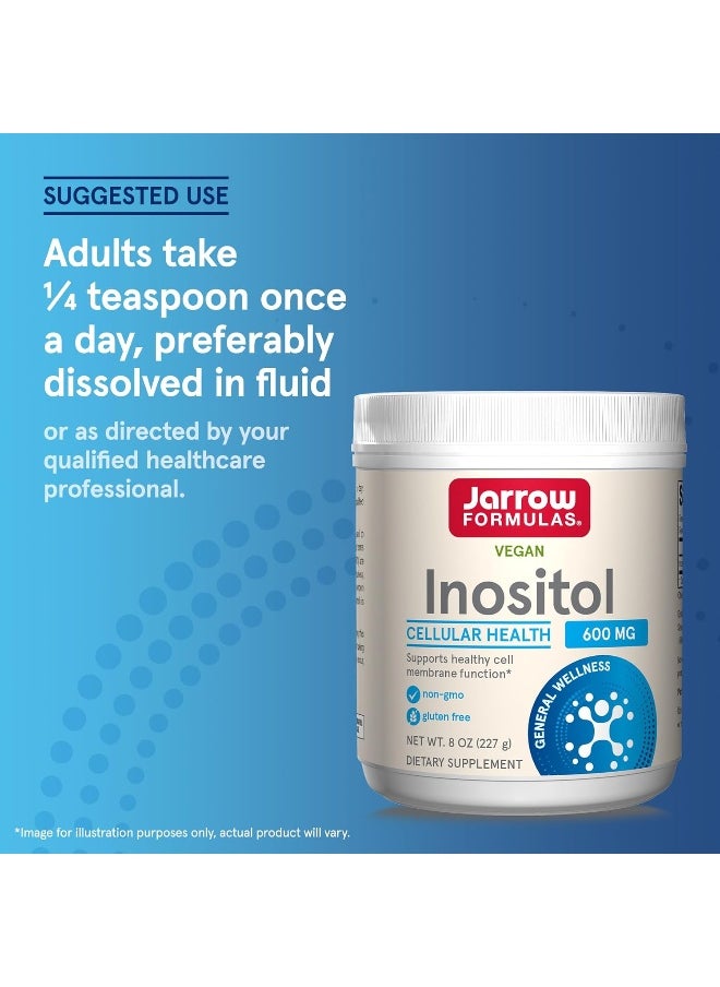jarrow formulas - Inositol - 8 Oz Powder - Liver Support - Useful For Nerve Functioning & Fat Metabolism - 378 Servings - Image 1