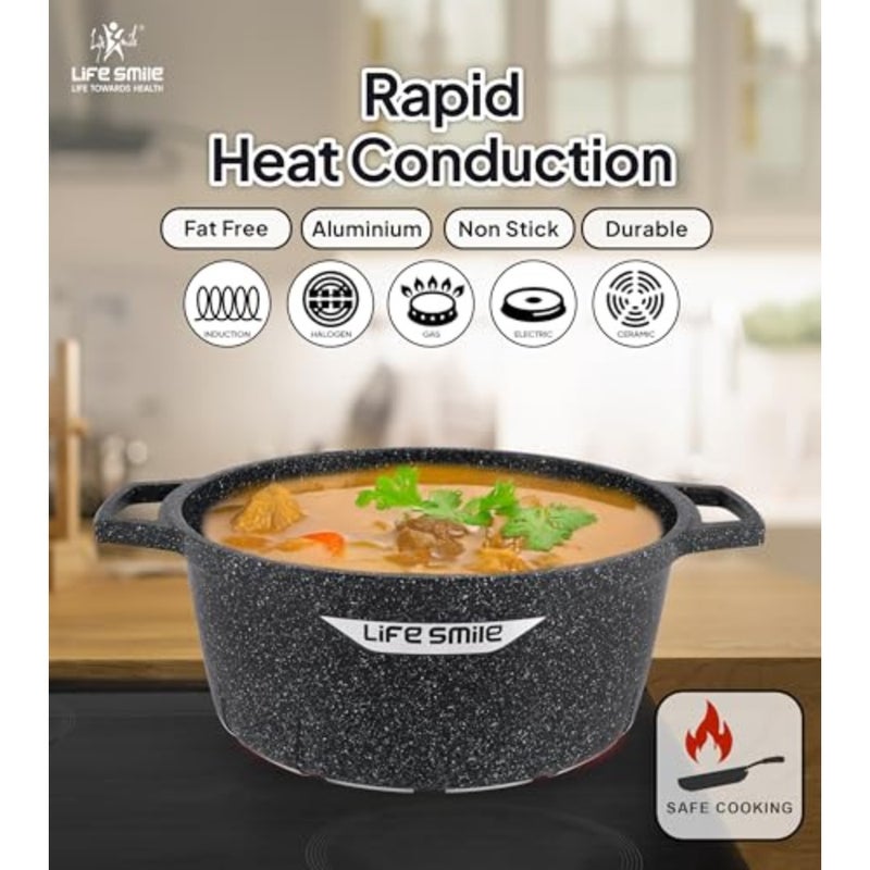 10pc Forged Lightweight Cookware Set PFAS Free, Ultra Non-Stick Surface, Stay-Cool Handles, Works on All Cooktops and Induction Ready - Image 4