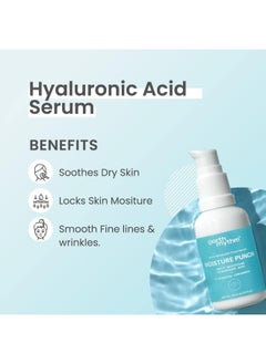 Earth Rhythm Hyaluronic Acid Serum For Dry & Dehydrated Skin | Locks Skin Moisture Fades Fine Line & Wrinkles | Repair & Nourishes Damaged Skin | Men & Women - 30 ml  - Image 3