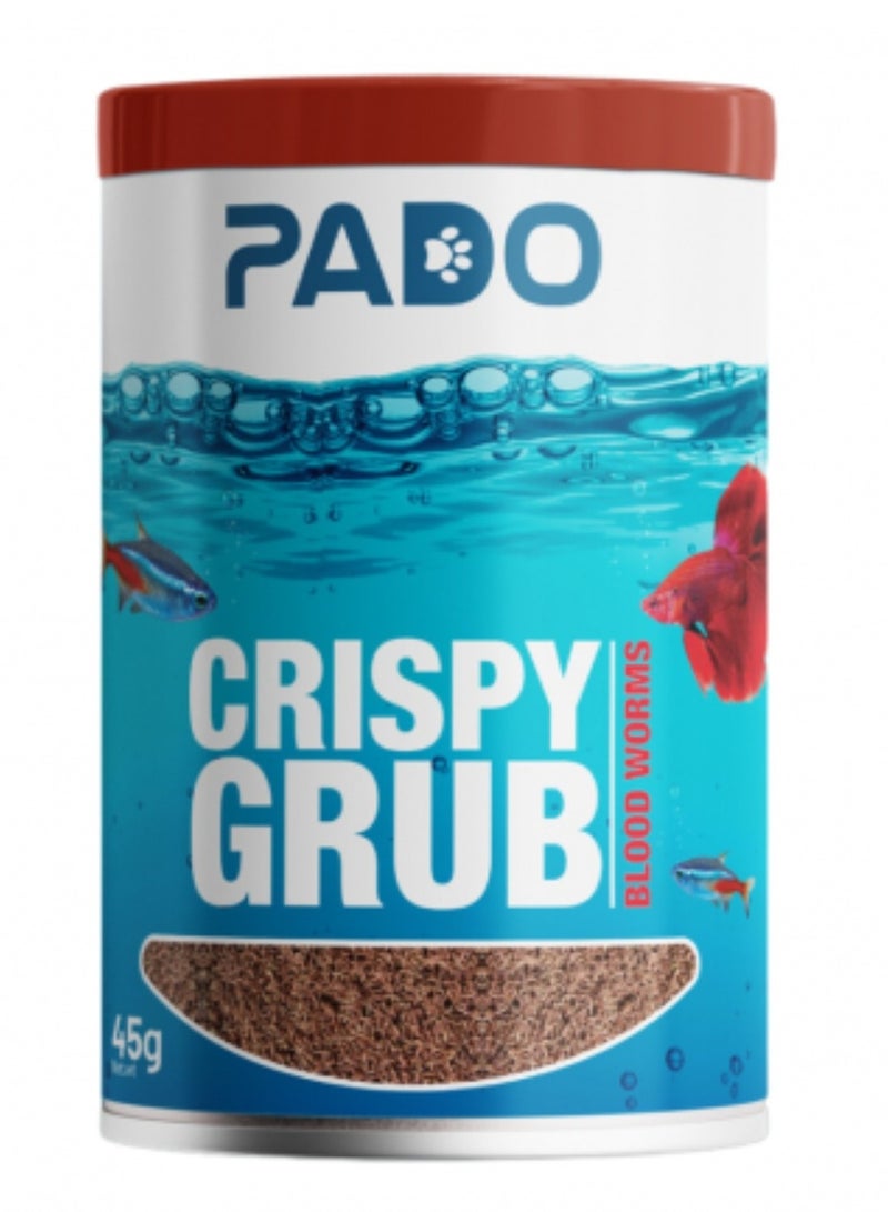 Crispy Grub Blood Worms Fish Food 45g (500ml)[Weight - 45g]
