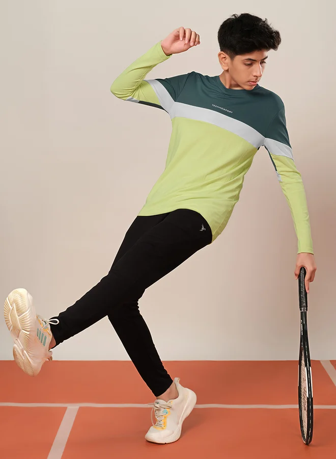 Technosport Color Block Long Sleeve T-Shirt