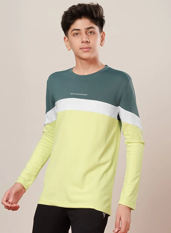 Technosport Color Block Long Sleeve T-Shirt