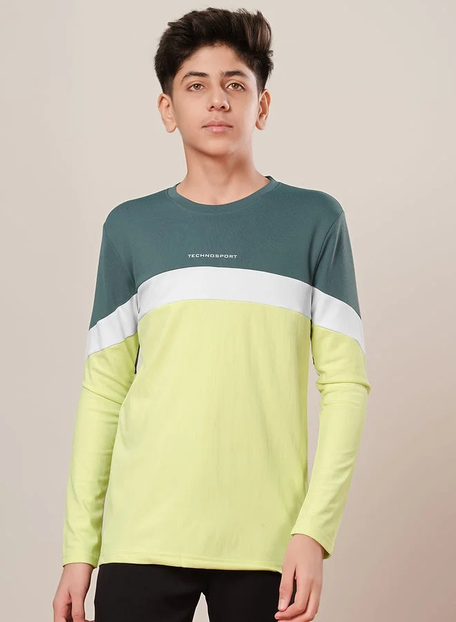 Technosport Color Block Long Sleeve T-Shirt