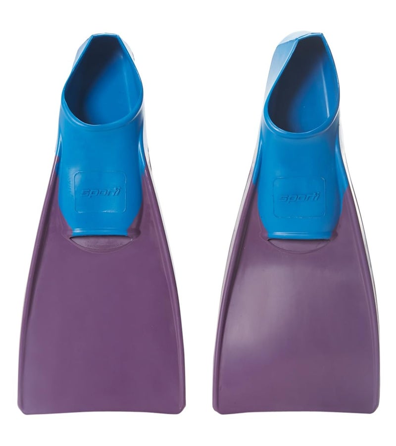 Sporti AdultKids Short Swim Fins Floating Fin for Swimming Snorkeling Swim Flippers for Training PurpleBlue Youth 34 W 5 - Image 2