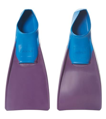Sporti AdultKids Short Swim Fins Floating Fin for Swimming Snorkeling Swim Flippers for Training PurpleBlue Youth 34 W 5 - Image 1