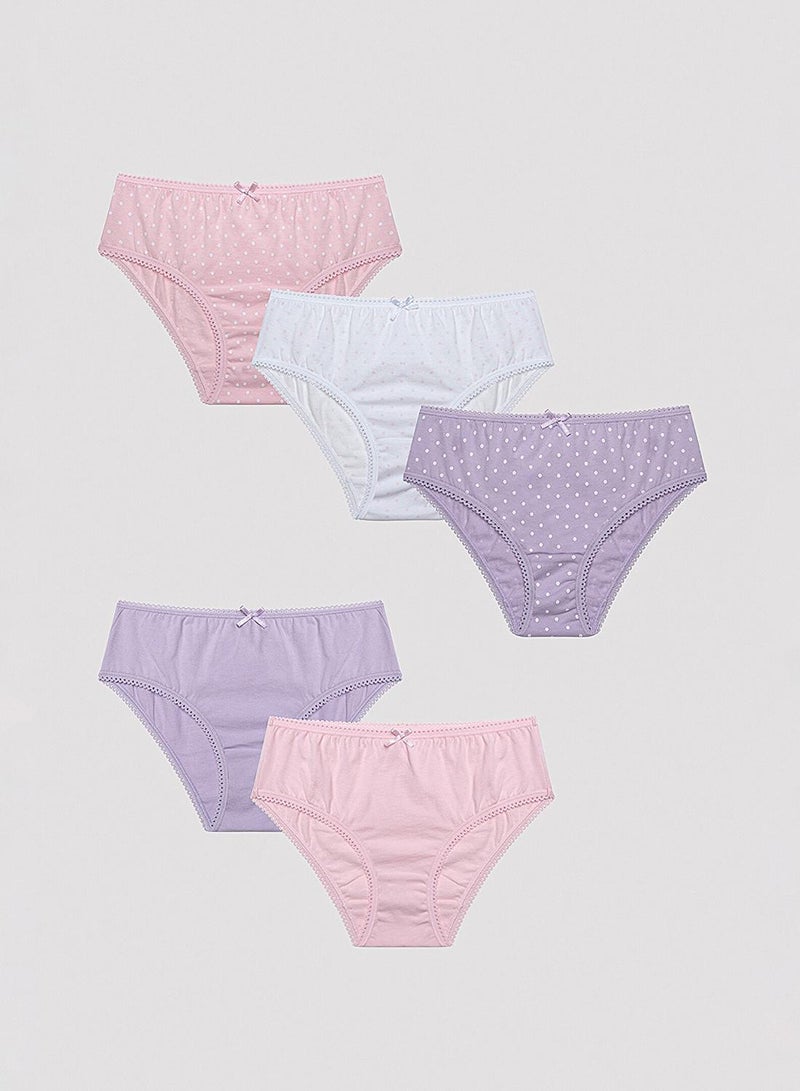 Penti Girl's Cotton Everyday Basic 5-pack Brief - Mix - Image 1