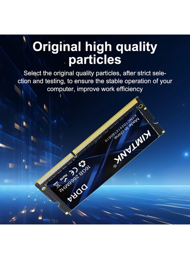 Kimtank 16GB DDR4 2666MHz SODIMM Laptop Memory Module Black High Performance - Image 5