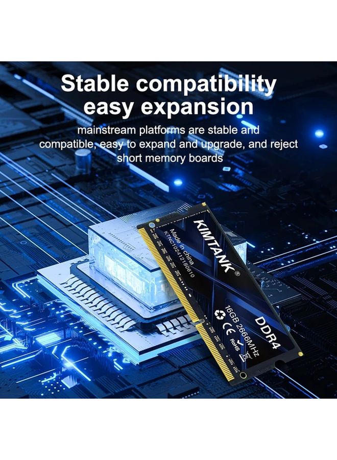 Kimtank 16GB DDR4 2666MHz SODIMM Laptop Memory Module Black High Performance - Image 3