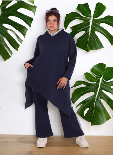 Women's Loungewear in Milton Sponge Fabric, Size (L) with Inner Lining for Extra Warmth - Latest 2024 Trends, High-Quality Fabrics and Ultra-Soft Texture for a Comfortable and Stylish Experience