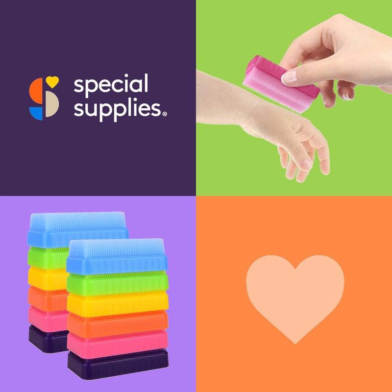 Special Supplies Sensory Brush Therapressure Therapy Brush for Occupational and Sensory Brushing, Stimulating, Calming Tools for Kids and Adults, Soft Flexible Bristles, Latex Free (Colored 12-Pack) - Image 5