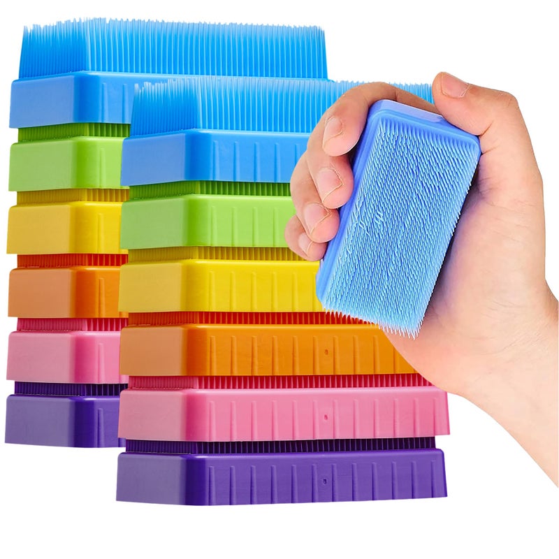 Special Supplies Sensory Brush Therapressure Therapy Brush for Occupational and Sensory Brushing, Stimulating, Calming Tools for Kids and Adults, Soft Flexible Bristles, Latex Free (Colored 12-Pack) - Image 1