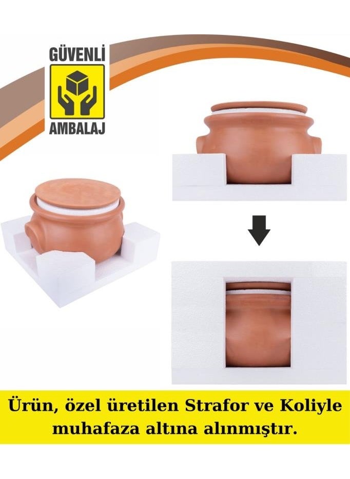 Elizi Pottery Handmade Clay Pot with Lid Medium Size Lined 5 Liters (In Special Unbreakable Foam Packaging) - pzsku/ZE1B78B2424066A43E369Z/45/_/1730823178/e2e0c7b2-e7d6-4a8c-b089-dfa3c4264267