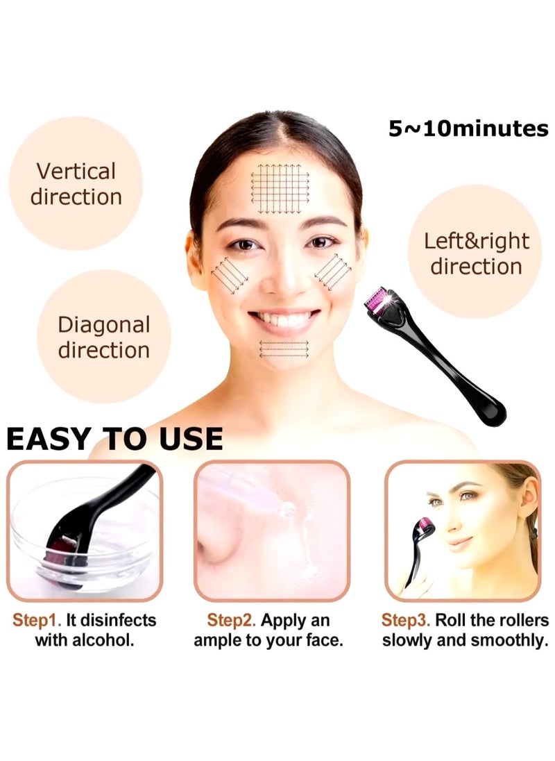 Prime by javaudan Beard Roller 1 mm Derma Face Roller With 540 Micro Needle Roller Titanium Skin for Face Body Beard and Hair Growth  - Image 4