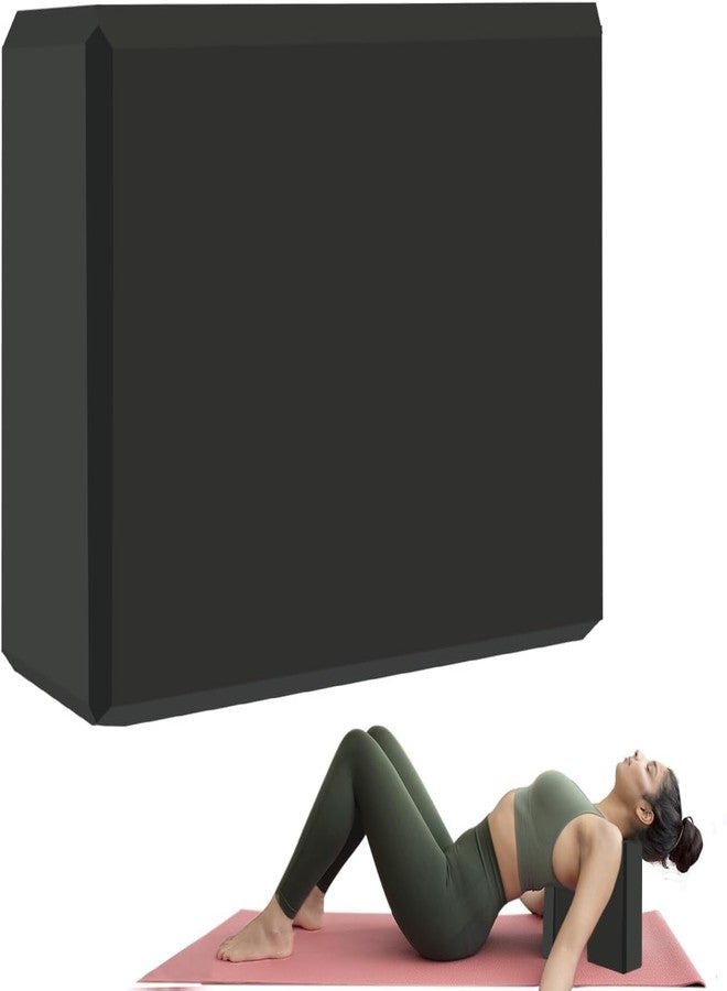 UROCK Yoga Block - Supportive Latex-Free EVA Foam with Soft Non-Slip Surface and Beveled Edges for Pilates, Meditation, Stability, Balance, and Deeper Stretches (Black-1pc) - Image 1