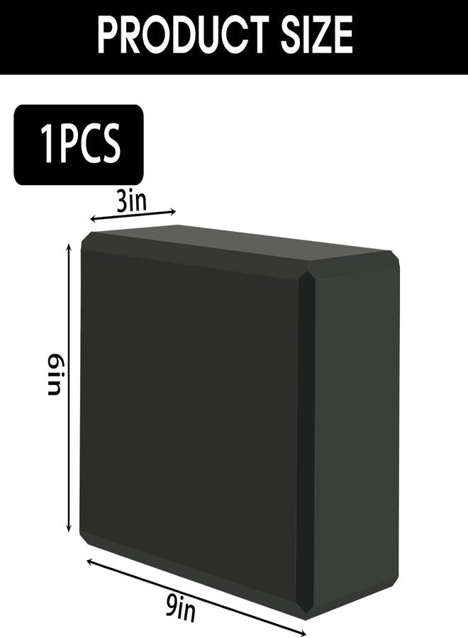 UROCK Yoga Block - Supportive Latex-Free EVA Foam with Soft Non-Slip Surface and Beveled Edges for Pilates, Meditation, Stability, Balance, and Deeper Stretches (Black-1pc) - Image 2