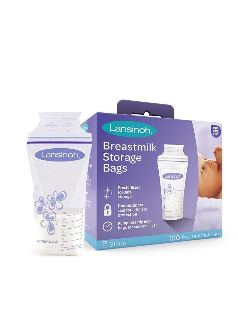 Lansinoh - Lansinoh Breastmilk Storage Bags - 100 ct (3 Packs (100 Count)) - Image 1