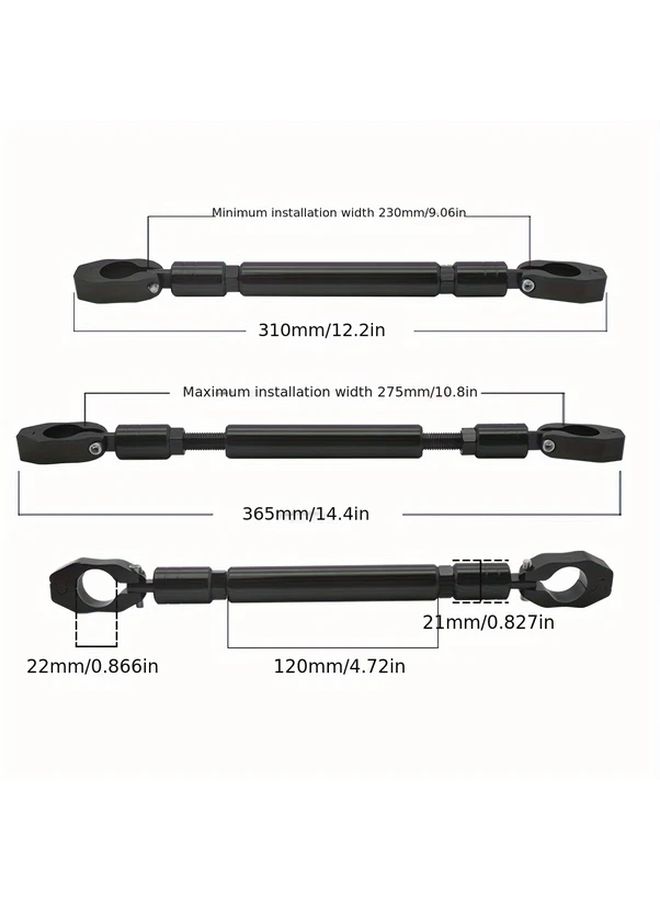 Golden Aluminum Alloy Universal Telescopic Rearview Mirror Bar Motorcycle Bicycle Scooter Accessory - Image 2