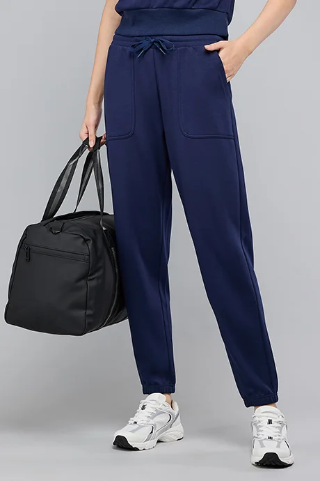 R&B Solid Joggers with Drawstring Waist