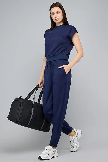 R&B Solid Joggers with Drawstring Waist