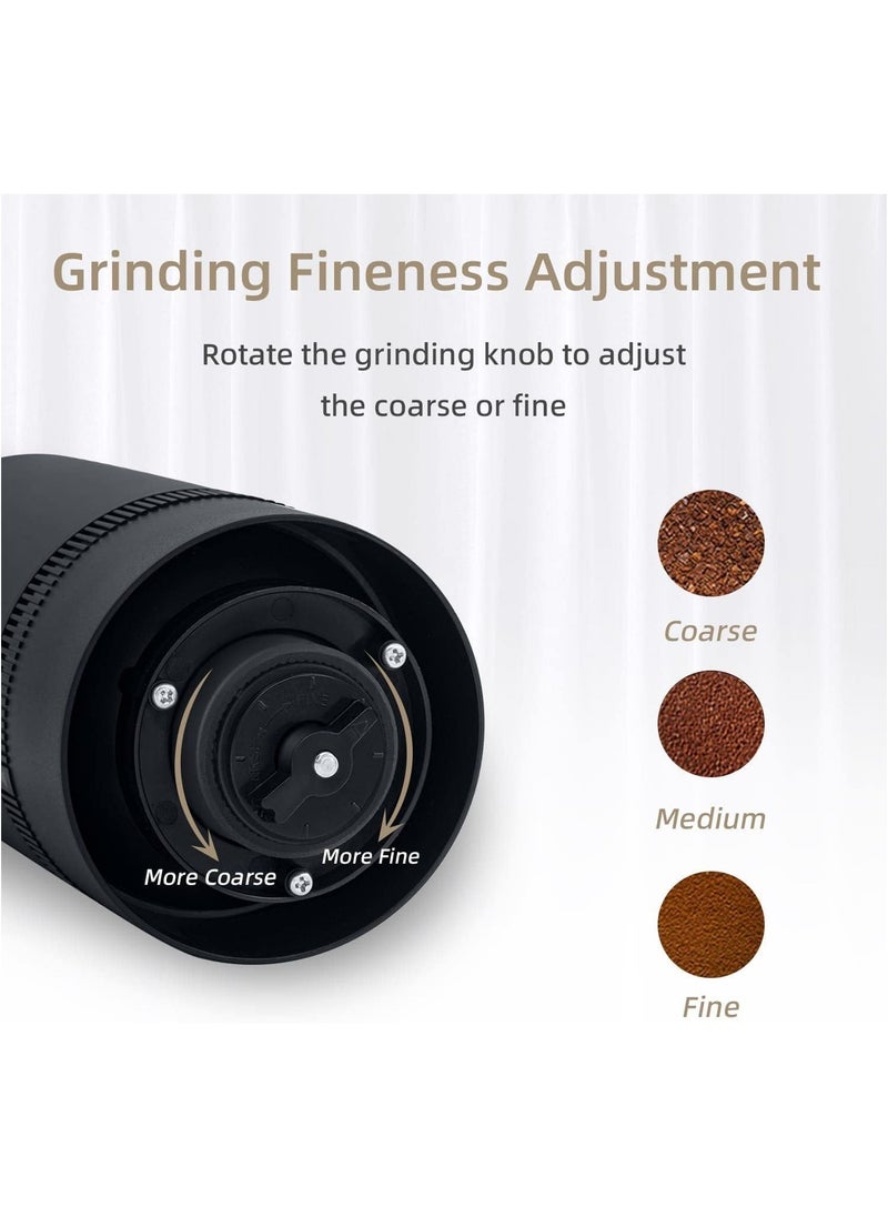 Qahwa - Portable electric coffee grinder rechargeable black USB C - Image 1