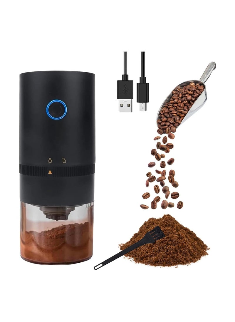 Qahwa Portable electric coffee grinder rechargeable black USB C  - Image 2
