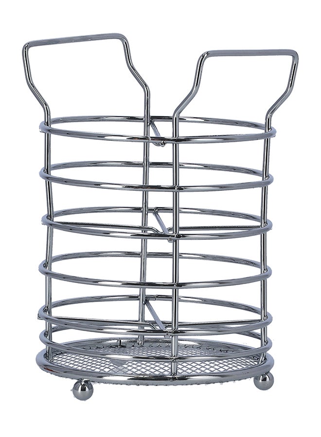 Royalford Cutlery Holder Durable Iron Constructio Silver - Image 1