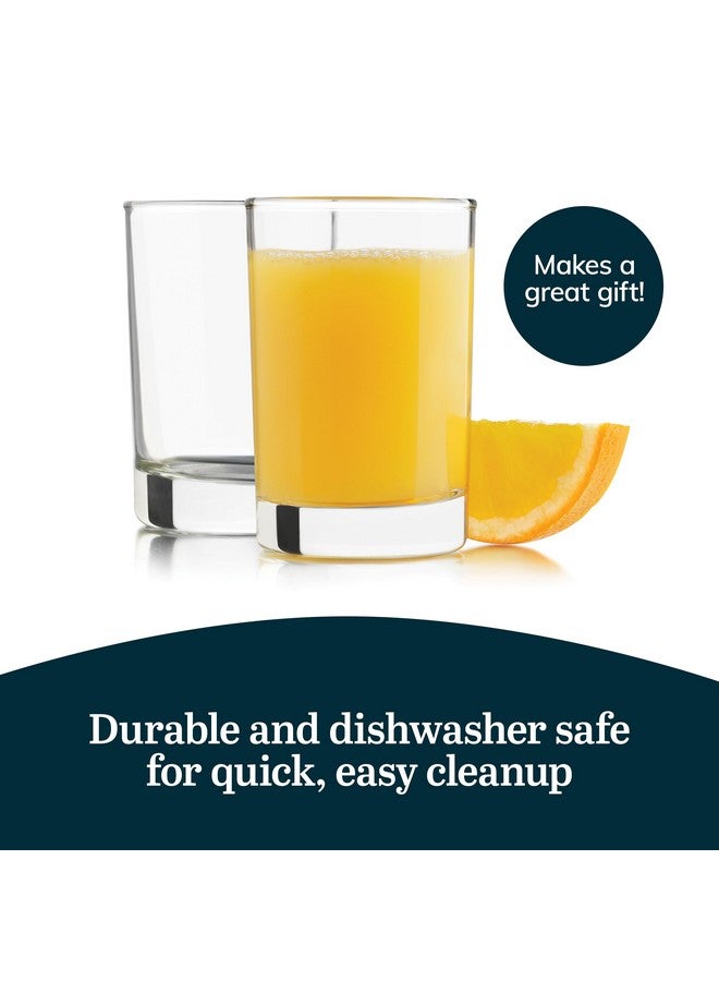 Libbey Fruit Juice Glasses, Heavy Base Glasses Drinking Set of 8, Breakfast Juice Cups, Everyday Clear Drinking Glasses for Cold Drinks - Image 4