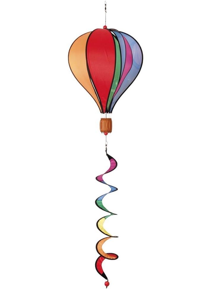 HQ Windspiration Hot Air Balloon Twist Garden Wind Spinner Rainbow  - Image 1