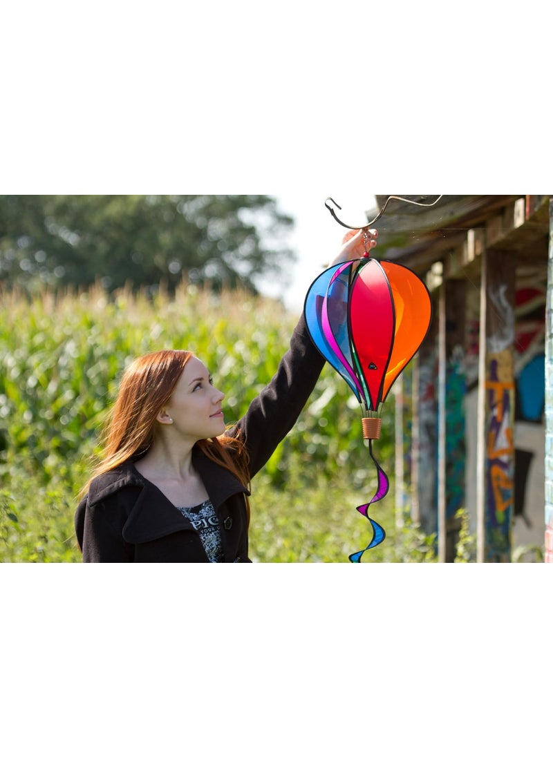 HQ Windspiration Hot Air Balloon Twist Garden Wind Spinner Rainbow  - Image 2