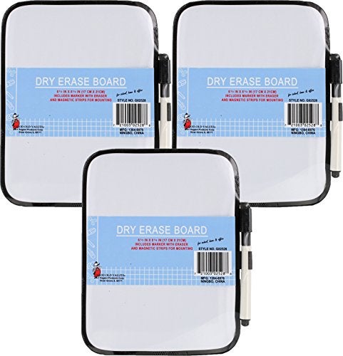 Good Old Values Whiteboard with Magnet Strips - 6-1/2" x 8-1/4" (3 Pack) - Image 5