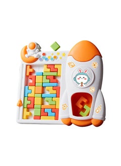 Chabeia Tetris-Style Building Blocks （Orange）– 3D Russian Tetris Puzzle Toy for Kids, Stackable Construction Blocks for Logical Thinking & Creativity, Safe STEM Gift for Ages 3+  - Image 1