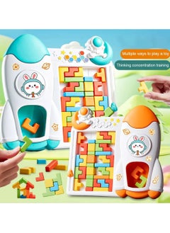 Chabeia Tetris-Style Building Blocks （Orange）– 3D Russian Tetris Puzzle Toy for Kids, Stackable Construction Blocks for Logical Thinking & Creativity, Safe STEM Gift for Ages 3+  - Image 2