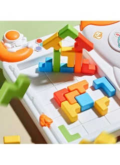 Chabeia Tetris-Style Building Blocks （Orange）– 3D Russian Tetris Puzzle Toy for Kids, Stackable Construction Blocks for Logical Thinking & Creativity, Safe STEM Gift for Ages 3+  - Image 3