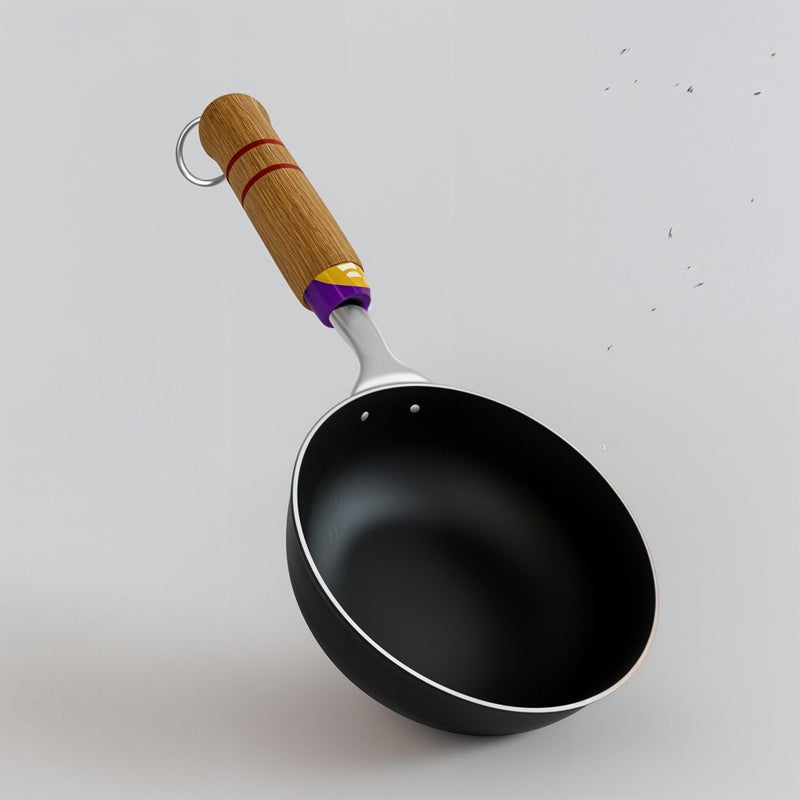 Add2Cart Pre-Seasoned Tadka Pan, Compatible with Gas | Toxin-Free, Chemical Coating-Free, 100% Pure (Wooden, 400ML) - Image 3