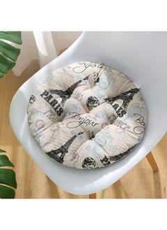 Anna Comfortable Office Cotton-Linen Breathable Round Chair Cushion  - Image 2