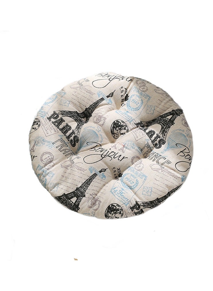 آنا وسادة دائرية مريحة من القطن والكتان للمكتب، تهوية عالية - Image 1