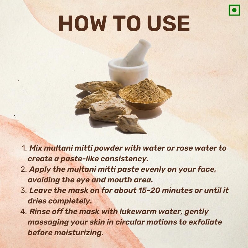 WashBerry 100 Pure Organic Natural Multani Mitti Powder for Face Pack Skin HairFullers Earth Bentonite Clay for All Skin Type 600 Gram - Image 5