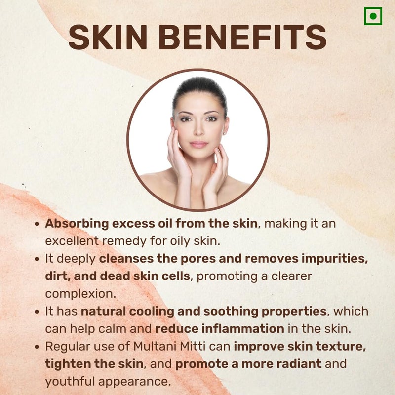 WashBerry 100 Pure Organic Natural Multani Mitti Powder for Face Pack Skin HairFullers Earth Bentonite Clay for All Skin Type 600 Gram - Image 3