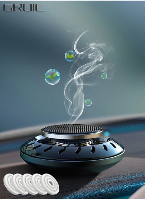Solar Rotating Car Air Freshener,Car Decoration Car Diffuser Fragrance,Car Aromatherapy Get Rid of Odors,Automobile Center Console Decoration