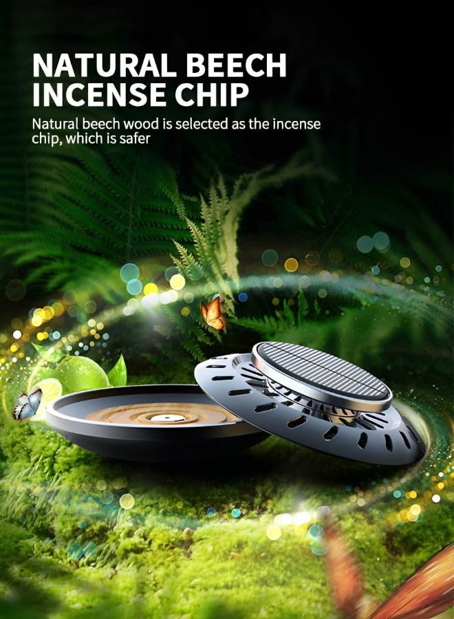 GROIC Solar Rotating Car Air Freshener,Car Decoration Car Diffuser Fragrance,Car Aromatherapy Get Rid of Odors,Automobile Center Console Decoration - Image 4