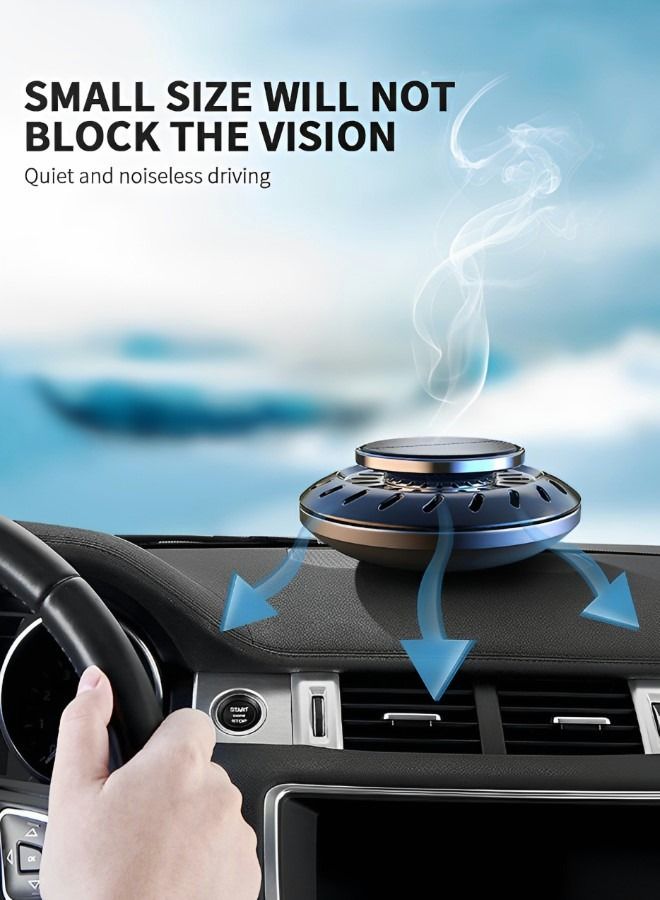 GROIC Solar Rotating Car Air Freshener,Car Decoration Car Diffuser Fragrance,Car Aromatherapy Get Rid of Odors,Automobile Center Console Decoration - Image 2