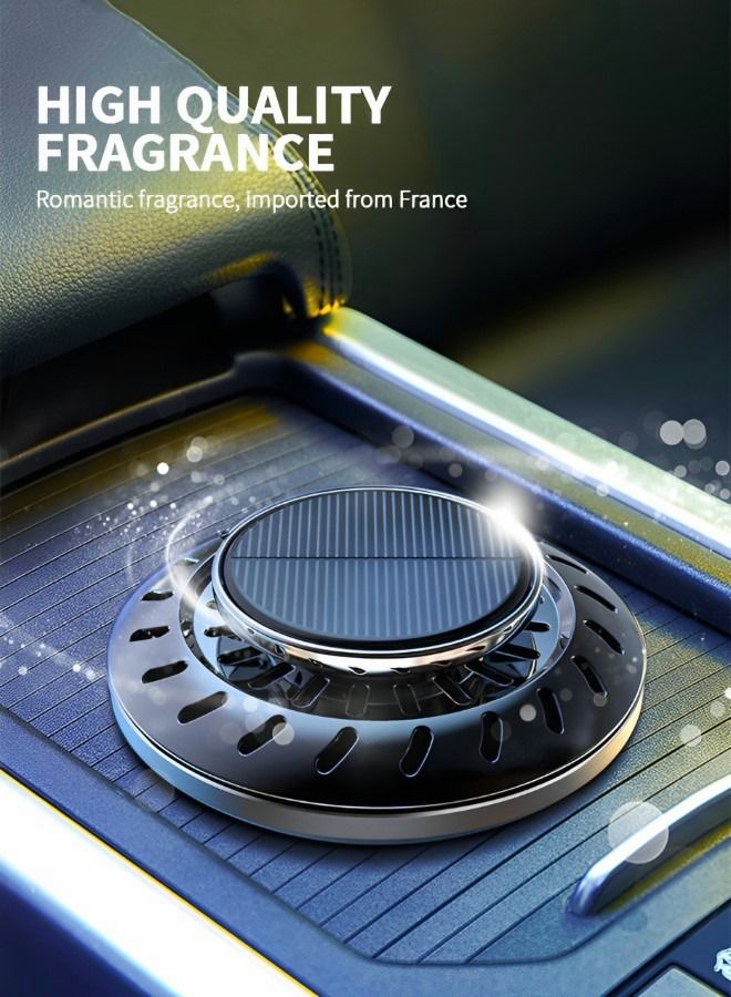 GROIC Solar Rotating Car Air Freshener,Car Decoration Car Diffuser Fragrance,Car Aromatherapy Get Rid of Odors,Automobile Center Console Decoration - Image 5