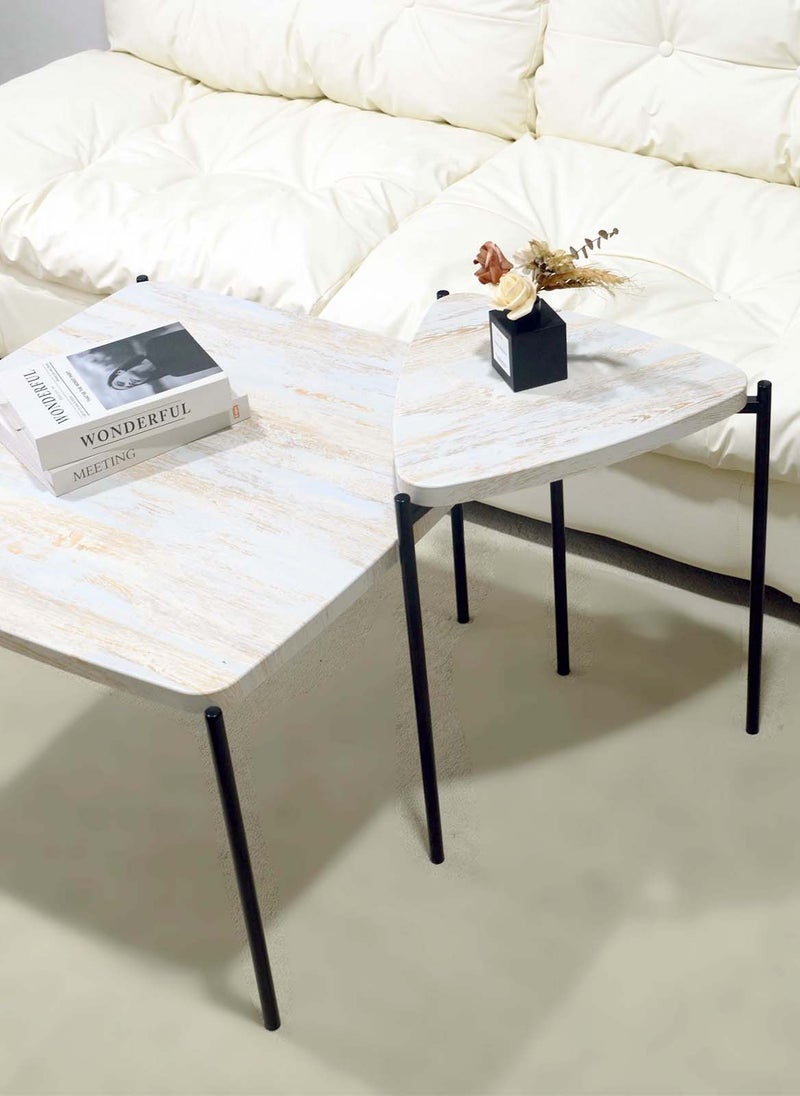 Sharpdo Square Coffee Table, Simple Modern Living Room, Home Wood, Light Luxury Style Combination Table 64*64*43&44*44*50CM - Image 2