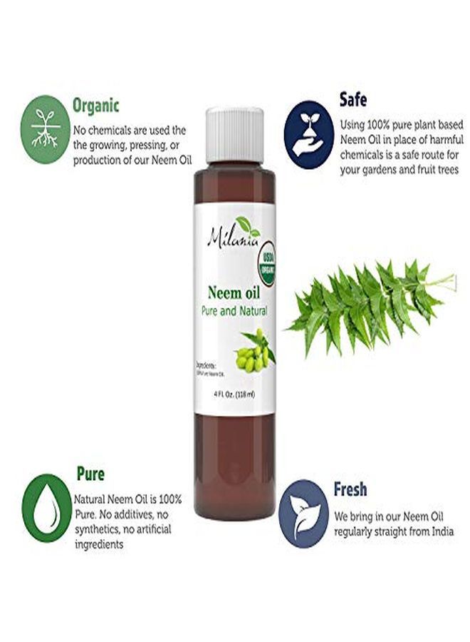 MILANIA Organic Neem Oil Virgin, Cold Pressed, Unrefined 100% Pure Natural Grade A. Excellent Quality. Same Day Shipping(4 Fl. Oz.) - Image 2