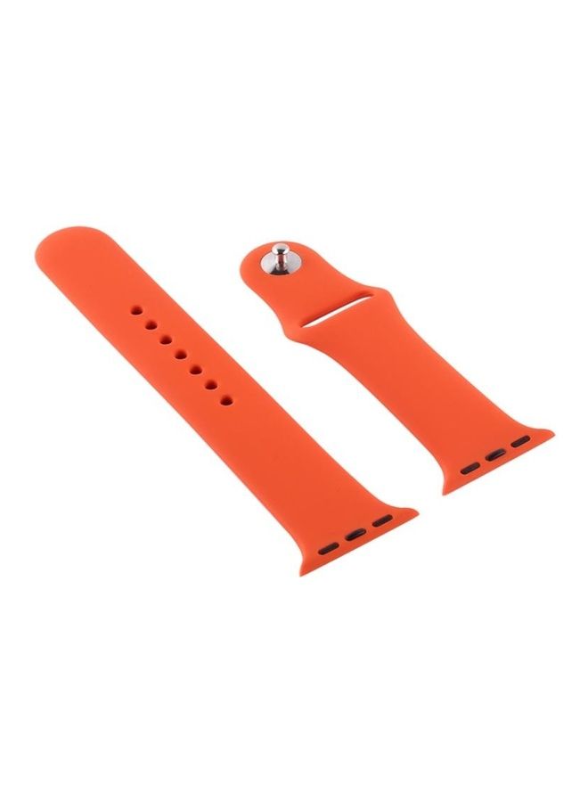 Replacement Strap Watchband For Apple Watch Series 6/SE/5/4/3/2/1  42 - 44mm Orange - Image 3