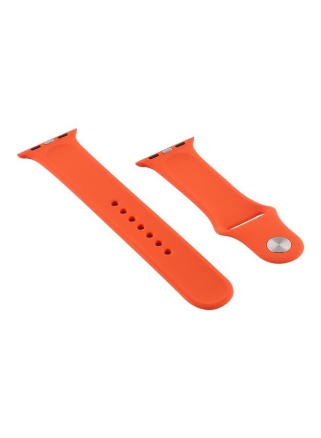 Replacement Strap Watchband For Apple Watch Series 6/SE/5/4/3/2/1  42 - 44mm Orange - Image 2