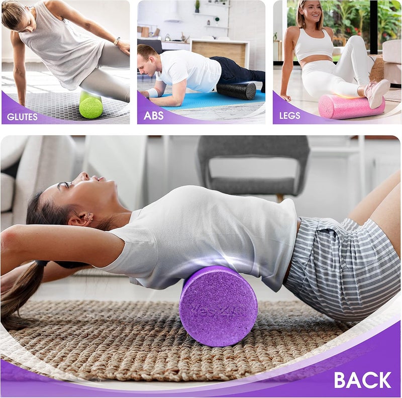 Yes4All High-Density Round Back Roller Foam, Exercise Foam Roller for Yoga, Pilates & Stretching - 12, 18, 24, 36 inch - Image 5