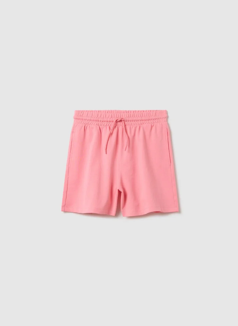 او في اس Pink Casual Cotton Shorts For Girls