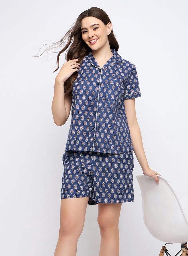 كلوفيا طقم قميص وشورت بطبعة زهور من كلوفيا - Image 2
